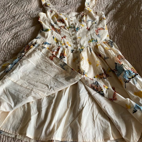 Gorgeous VTG Nanette Lepore Butterfly Corset Cotton Dress - Picture 11 of 15
